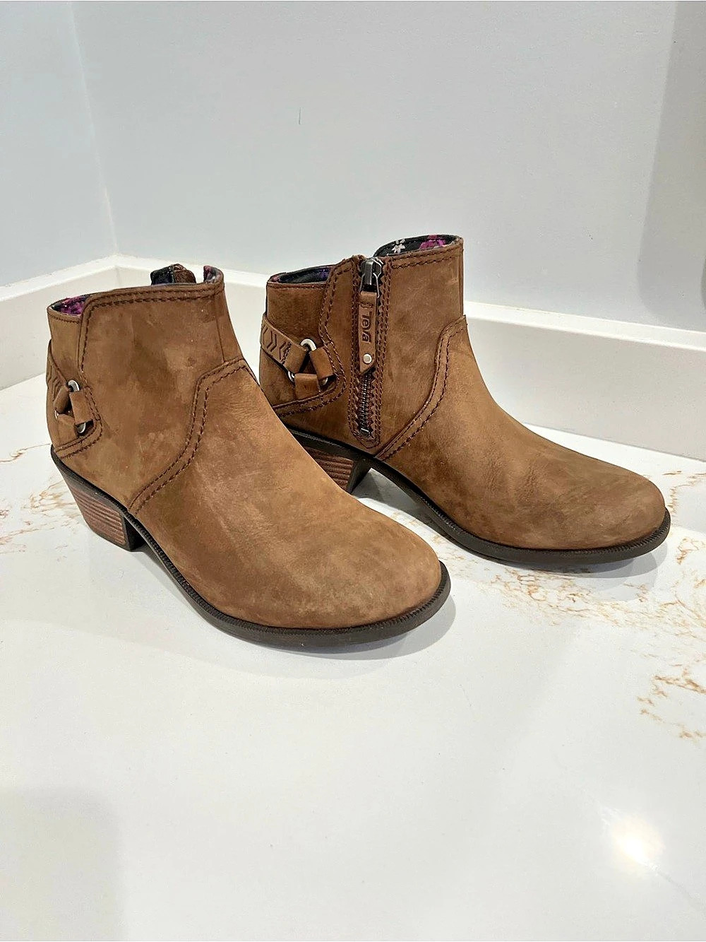 Teva De La Vina Ankle Boot Brown Buckle Detail